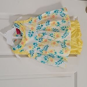 Baby sunflower dress and shorts